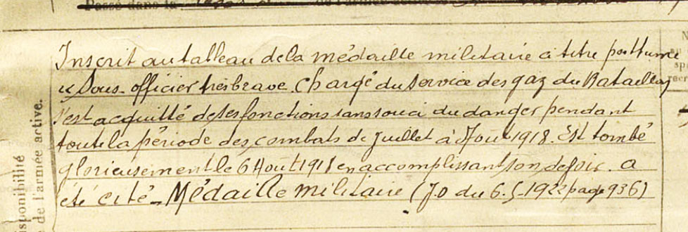 AD24 - Perigueux 1900 - Fiche matricule 1809